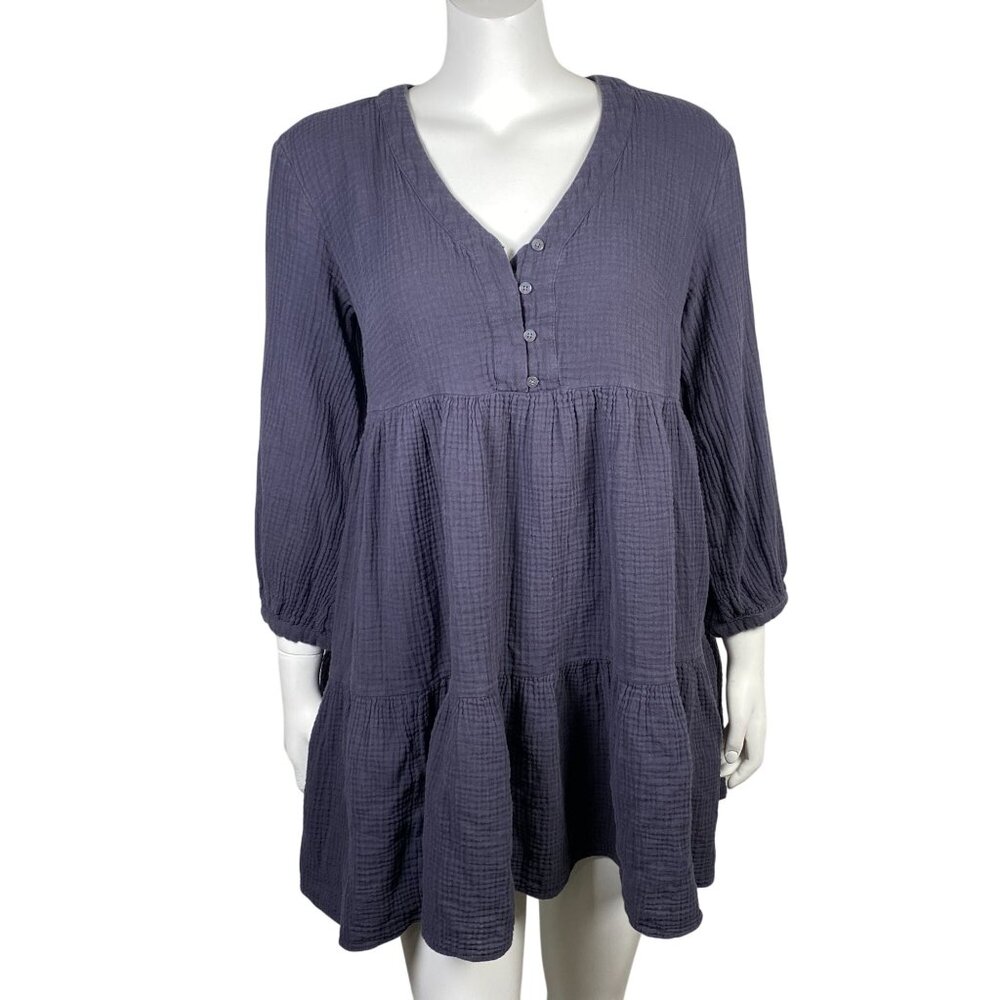 Madewell Lightspun Colette Mini Dress Womens Size 6 Pockets Bracelet Sleeves